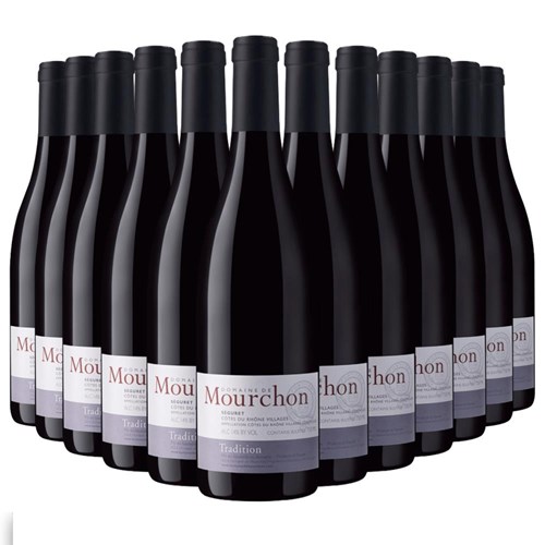 Case of 12 Domaine Mourchon Cotes du Rhone Tradition 75cl Red Wine